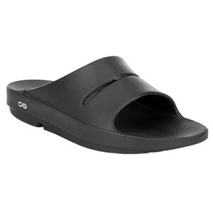Oofos Ooaah Black Slide Sandals